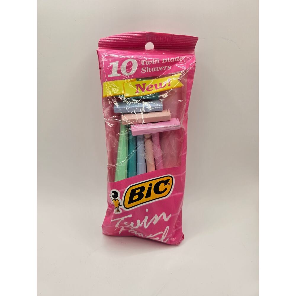 Sealed Bic Twin Blade Pastel Shavers 1992 (10 count)‎